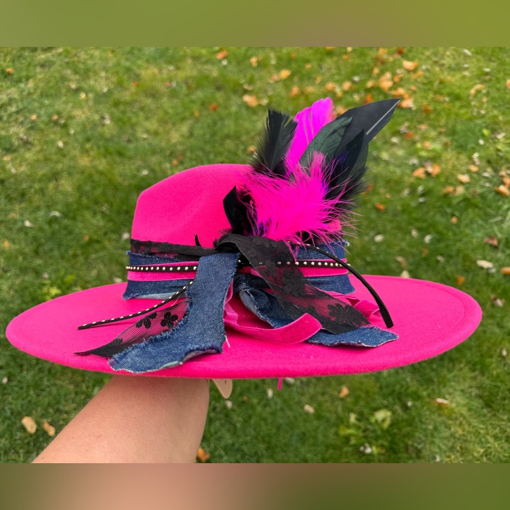 Vegan Suede Wide Brim Fedora Hat